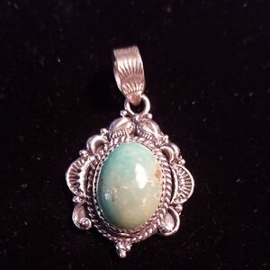 Elegant Sterling Silver 925  Larimar Pendant